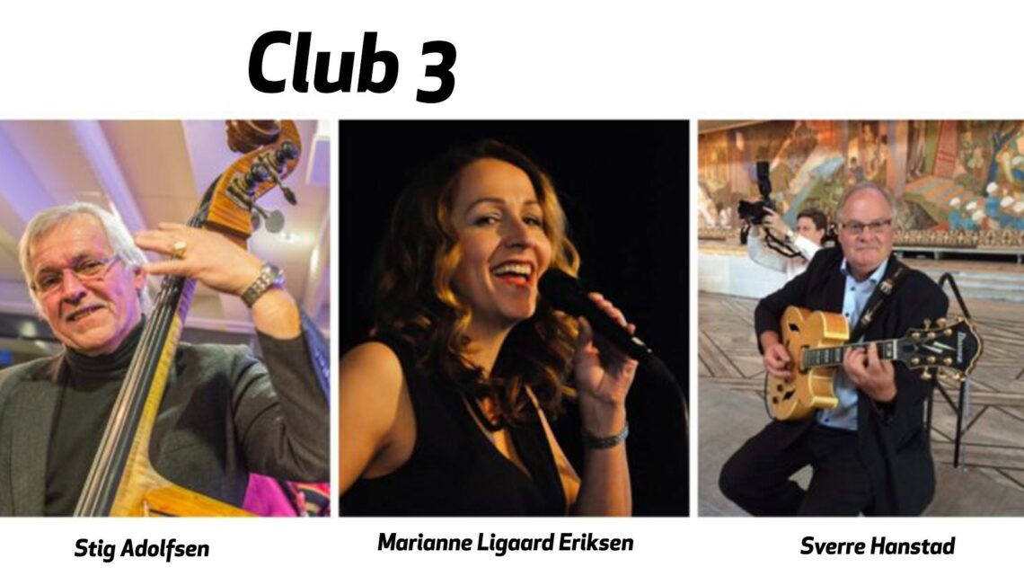 Romjulsjazz med Club 3 på Festiviteten torsdag 28. desember 2023 kl. 18.00 Romjulsjazz med Club 3 på Festiviteten torsdag 28. desember 2023 kl. 18.00